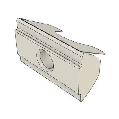 MODULAR SOLUTIONS ZINC PLATED FASTENER&lt;br&gt;M6 LONG NUT W/POSITION FIX